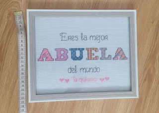 Cuadro Abuela Bordado