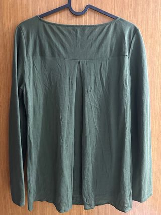 Blusa verde Massimo Dutti manga larga