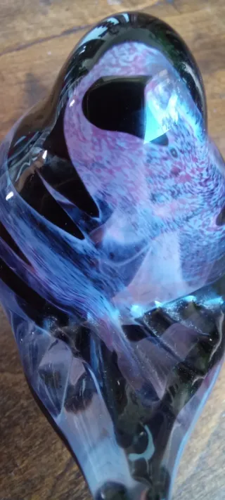 Uccellino Vetro Sommerso " Isle Sculptured Glass"