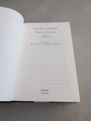CUENTOS COMPLETOS. FLANNERY O'CONNOR. LUMEN.