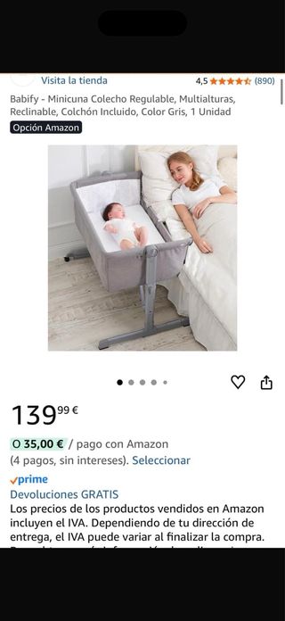 Minicuna colecho regulable