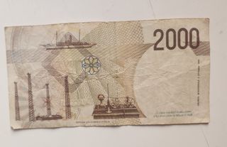 Banconota Lire 2000 Guglielmo Marconi