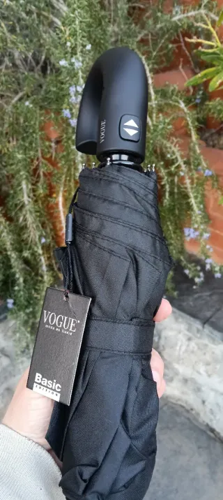 Paraguas plegable Vogue negro