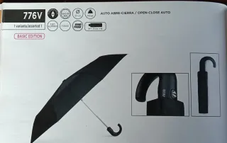 Paraguas plegable Vogue negro