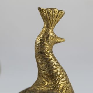 2 Pavos Reales Bronce Dorado Vintage 1960s