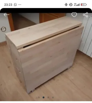 Mesa comedor plegable madera