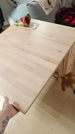 Mesa comedor plegable madera