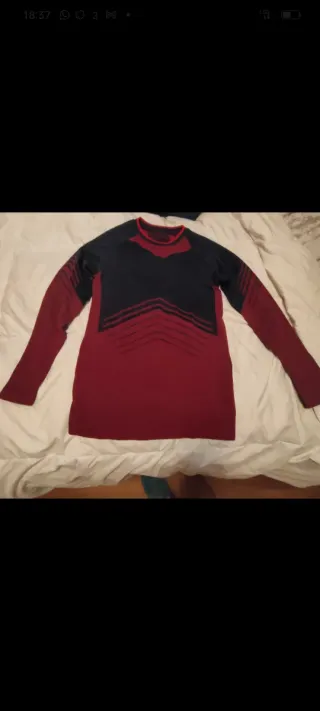 Conjunto técmico deportivo azul y ro