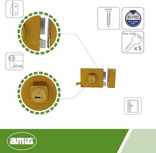 Amig - Cerradura de Sobreponer de Derecha con Pala