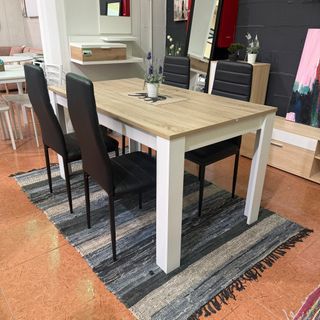 Mesa de comedor madera y metal