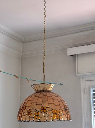 Lámpara de araña de cristal antigua