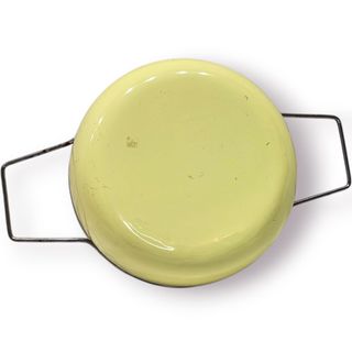 Panela Vintage Esmaltada Aço Bege Pastel