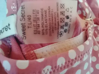 Bañador Sweet Secret lunares rosa y blanco