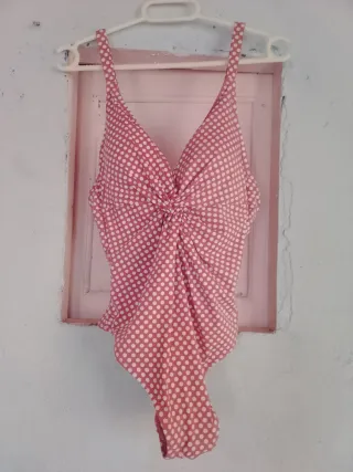 Bañador Sweet Secret lunares rosa y blanco