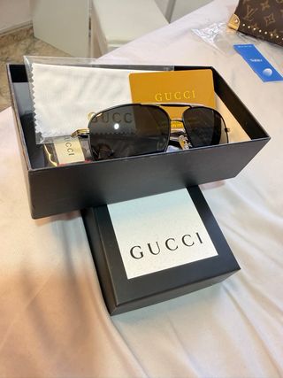 Gafas de sol Gucci Hombre Negro/Dorado