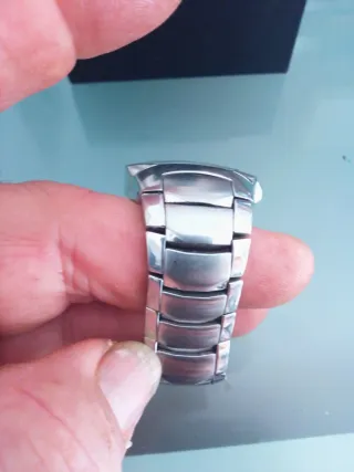 Reloj Lotus Hombre Plata y Rojo