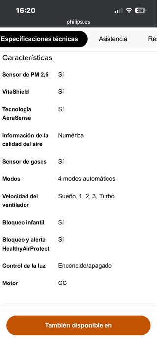 Purificador de aire Philips Serie 4500i