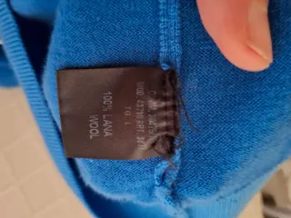 Maglione Dolcevita Blu 100 % Lana taglia L