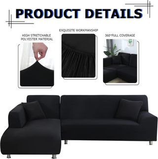 Funda para Sofá Chaise Longue 2 Piezas Funda Cubre