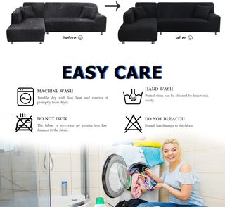 Funda para Sofá Chaise Longue 2 Piezas Funda Cubre