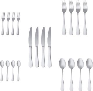 Amazon Basics Juego de cubertería de acero inoxida