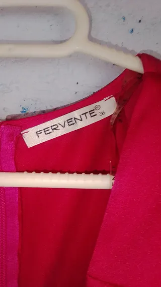 Vestido Fervente Satén Rosa Talla S