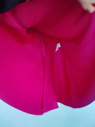 Vestido Fervente Satén Rosa Talla S