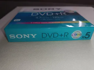 Sony DVD+R 5 Discos 4.7GB 120min. Sin estrenar