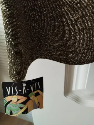 Vestido fiesta dorado brillante