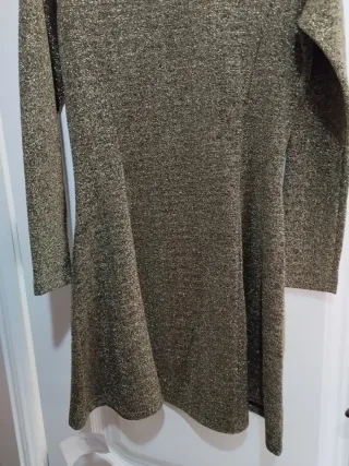 Vestido fiesta dorado brillante