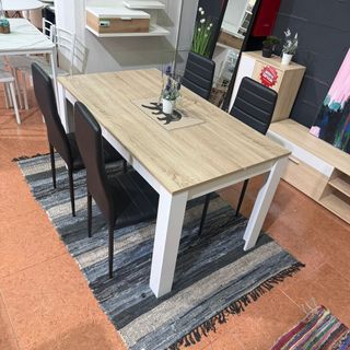 Mesa de comedor madera y metal