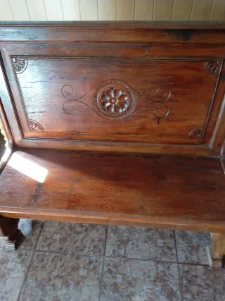 Banqueta de madera vintage