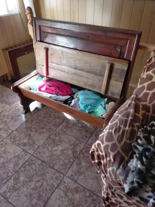 Banqueta de madera vintage