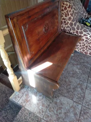 Banqueta de madera vintage