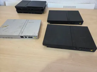 3 Consolas PlayStation 2 PS2 Slim + 2 carcasas