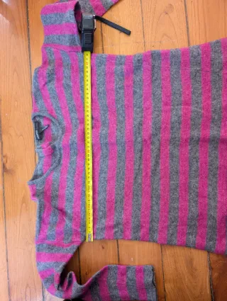 Jersey Mango rayas rosa y gris Talla S