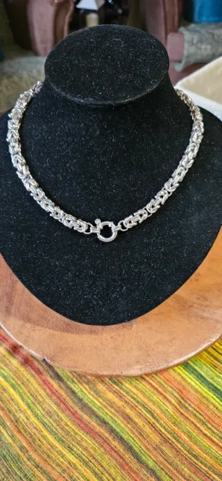 Collana in argento stile bizantino