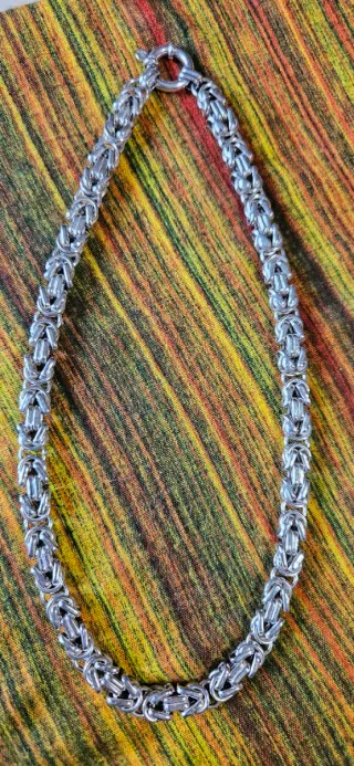 Collana in argento stile bizantino