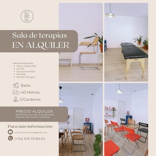 Alquiler de sala de terapias