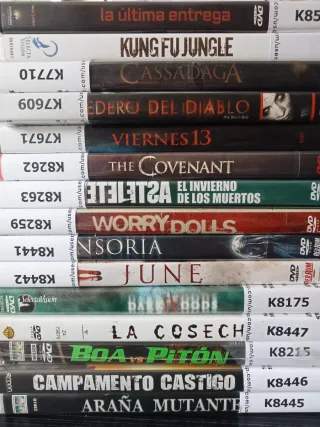 LOTE 15 DVD'S TERROR PARA JOAN: VER FOTO