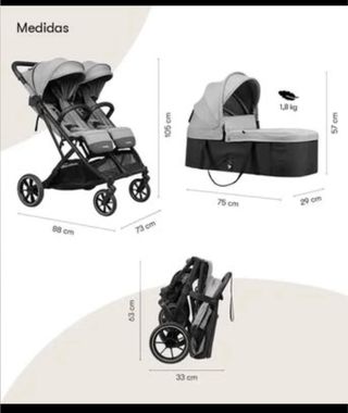 Carrito Gemelar Tour Twin Max