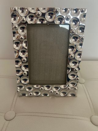 Marco de fotos decorativo plateado
