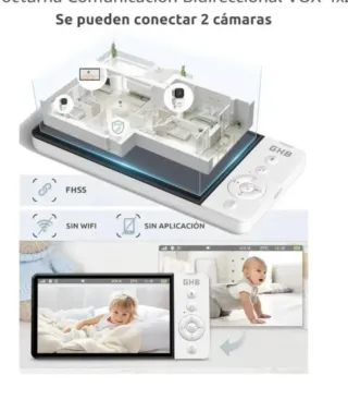 GHB Cámara Bebé 5 720P HD IPS Rotación