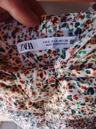 Vestido ZARA Talla S Estampado Floral