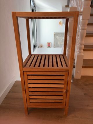 Mueble auxiliar madera baño