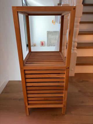 Mueble auxiliar madera baño