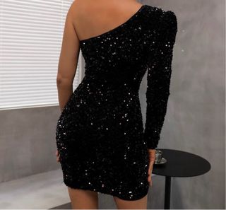Vestido de fiesta lentejuelas negro