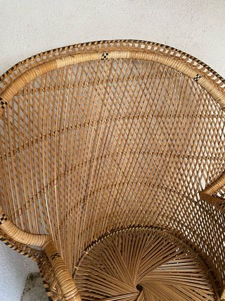 Sillón de ratán estilo peacock/Emmanuelle
