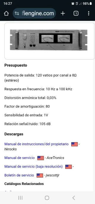 Nikko Alpha II Amplificador de Potencia
