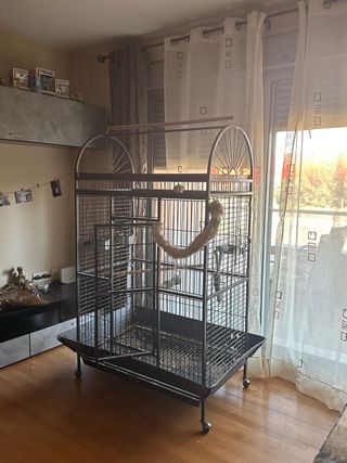 Jaula grande para loros